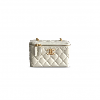 CHANEL MASTER VANITY CASE WAXY LEATHER (17*9.5*8cm)